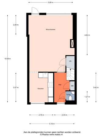 Floorplan - Lindenstraat 19, 3752 CM Bunschoten-Spakenburg